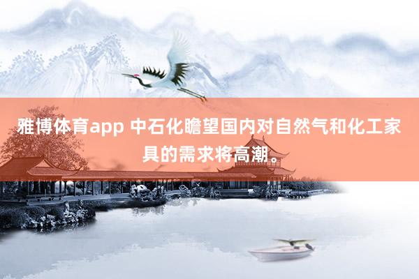 雅博体育app 中石化瞻望国内对自然气和化工家具的需求将高潮。