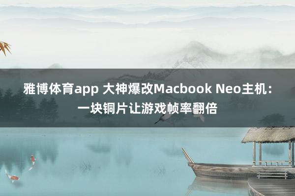 雅博体育app 大神爆改Macbook Neo主机：一块铜片让游戏帧率翻倍