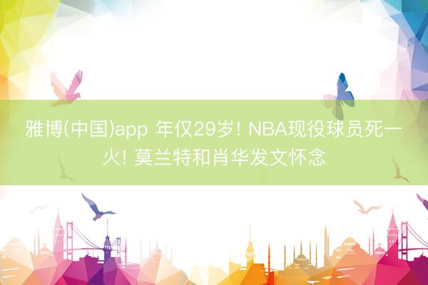 雅博(中国)app 年仅29岁! NBA现役球员死一火! 莫兰特和肖华发文怀念