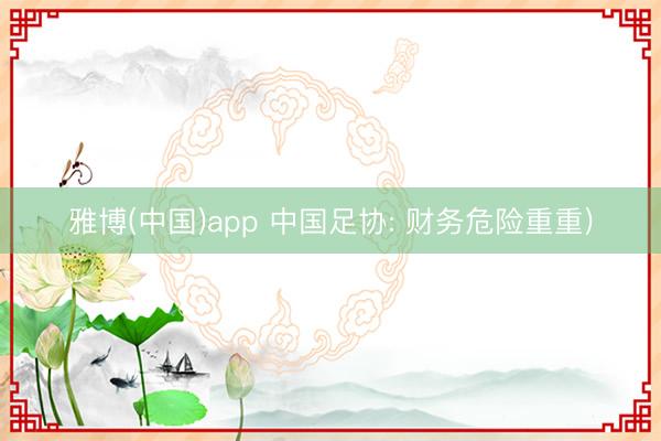 雅博(中国)app 中国足协: 财务危险重重)
